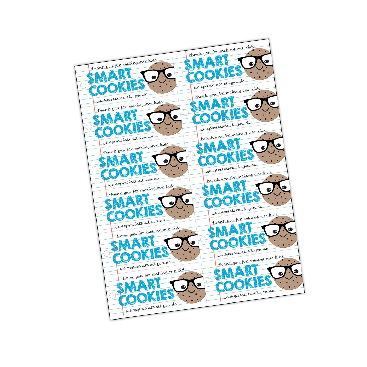 Teacher Appreciation Cookie Gift Tag