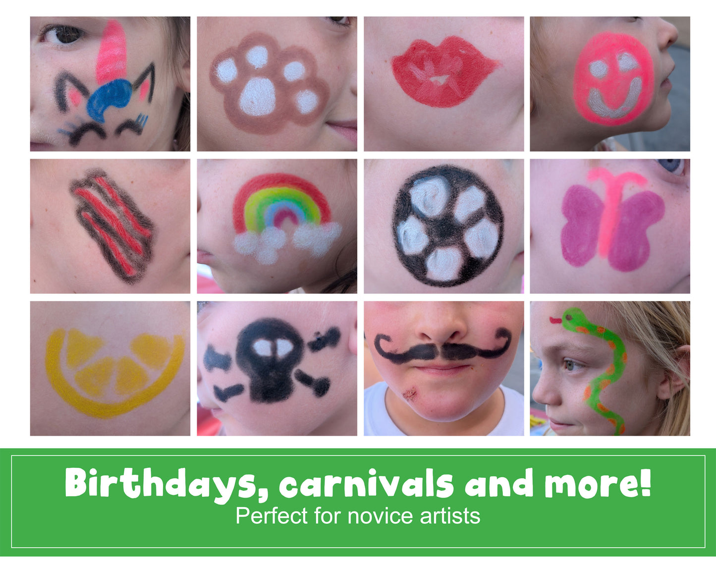 Beginner Face Painting Designs (digital download)
