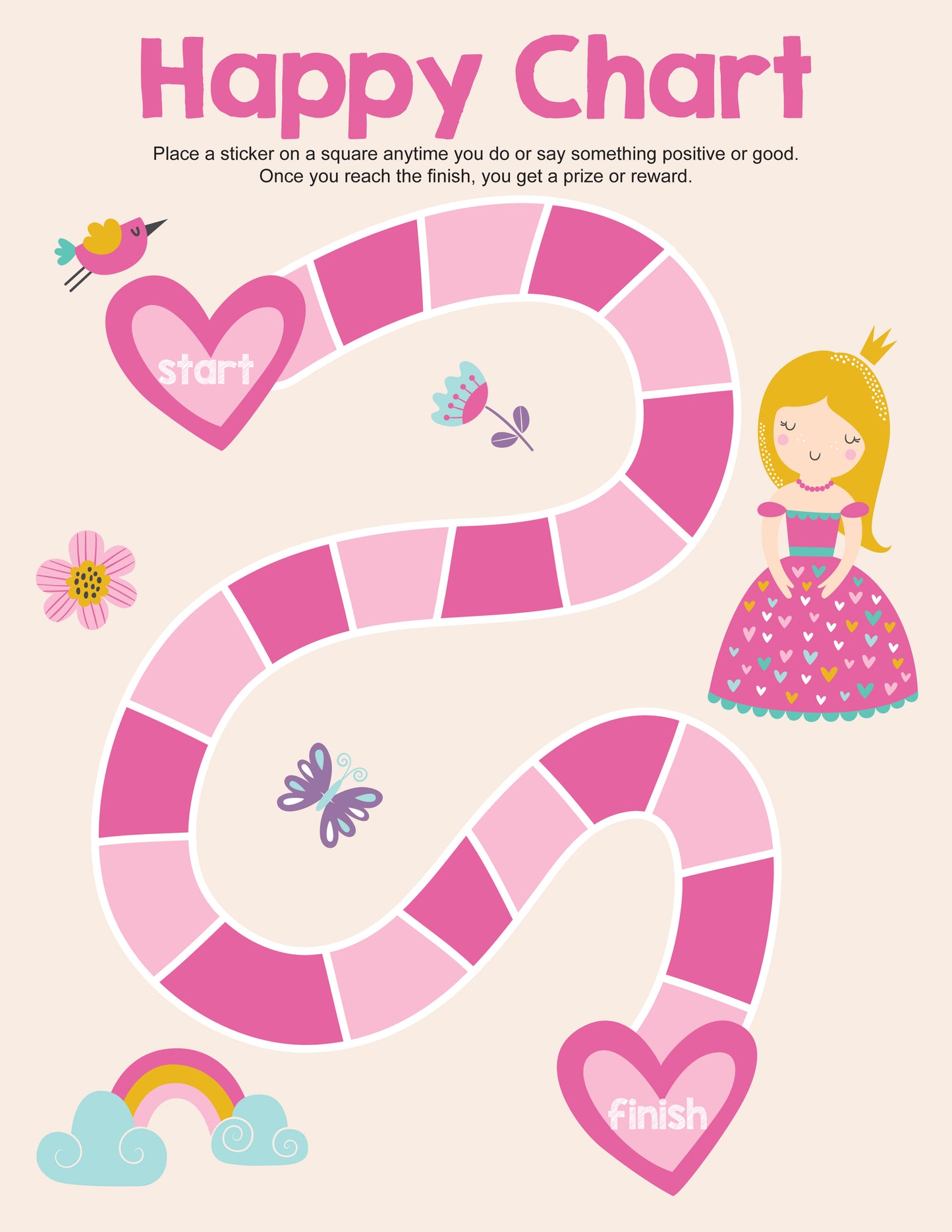 Printable reward chart for kids