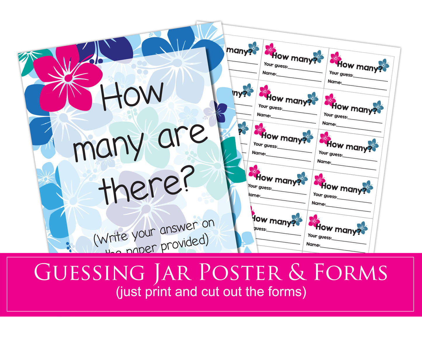 Hawaiian Luau Activity Posters