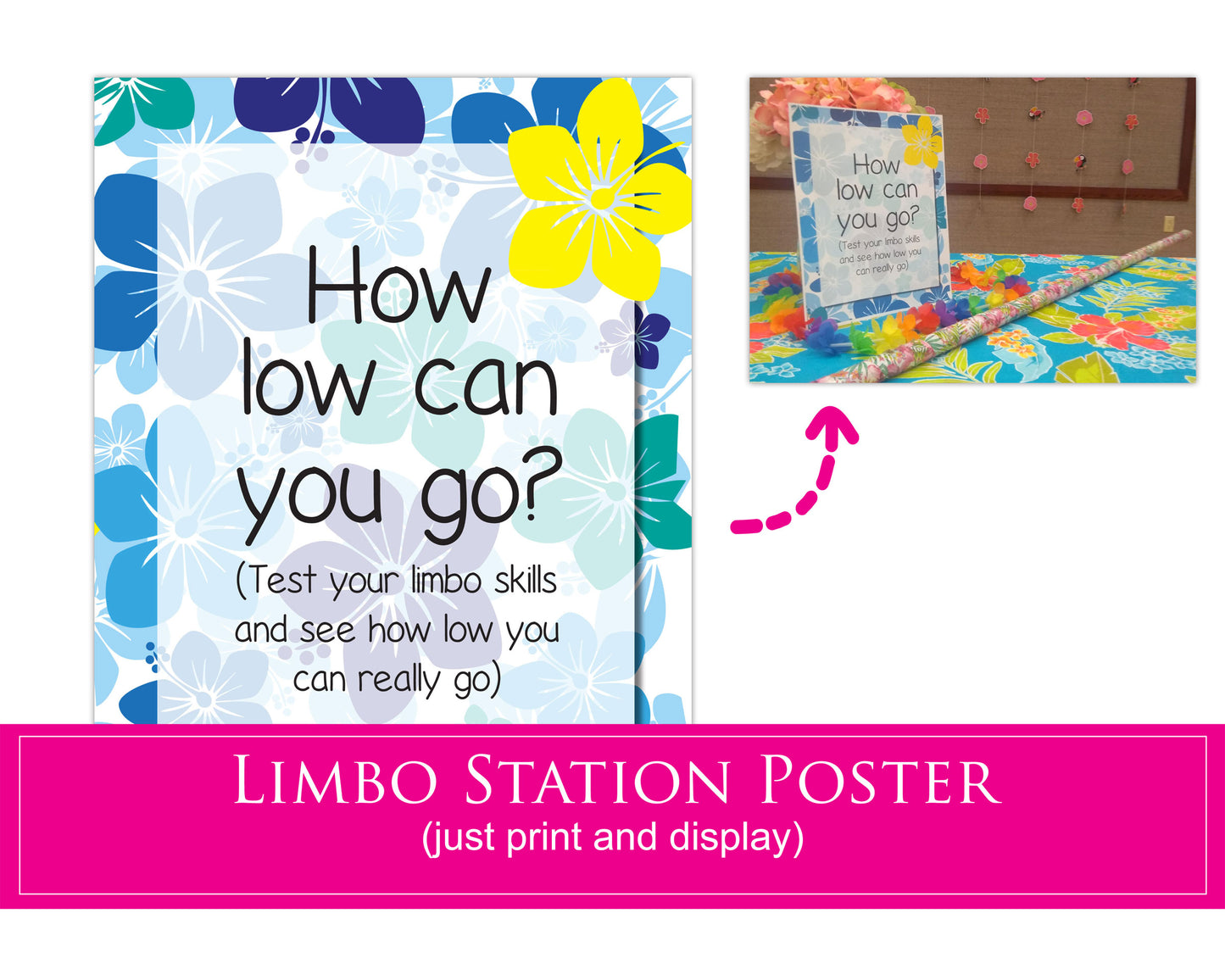 Hawaiian Luau Activity Posters