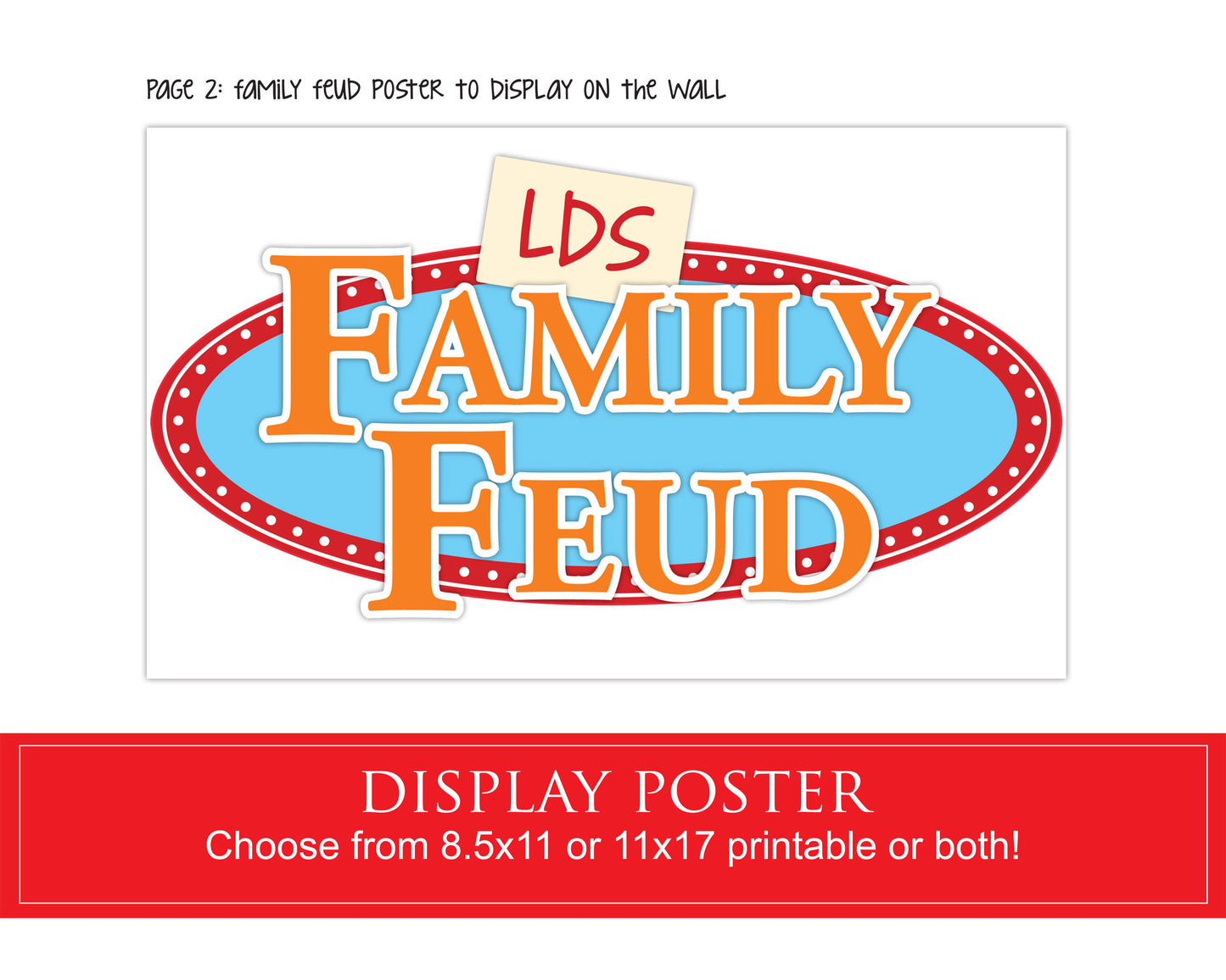 LDS Family Feud printable game
