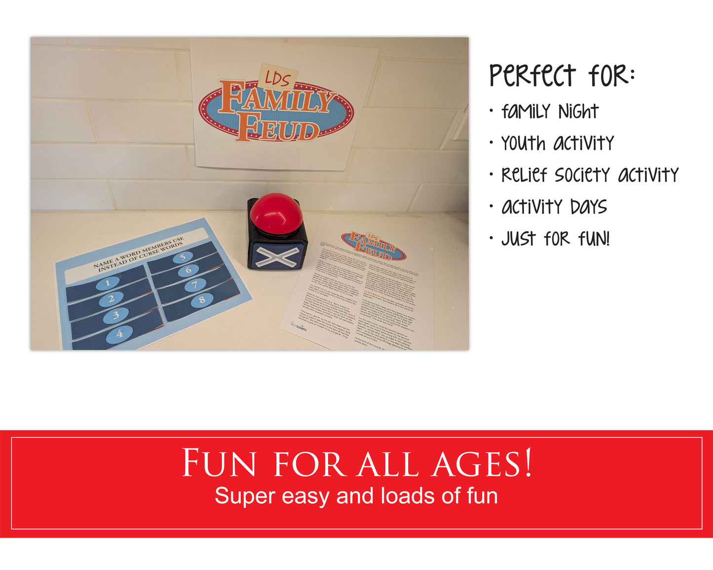 LDS Family Feud printable game