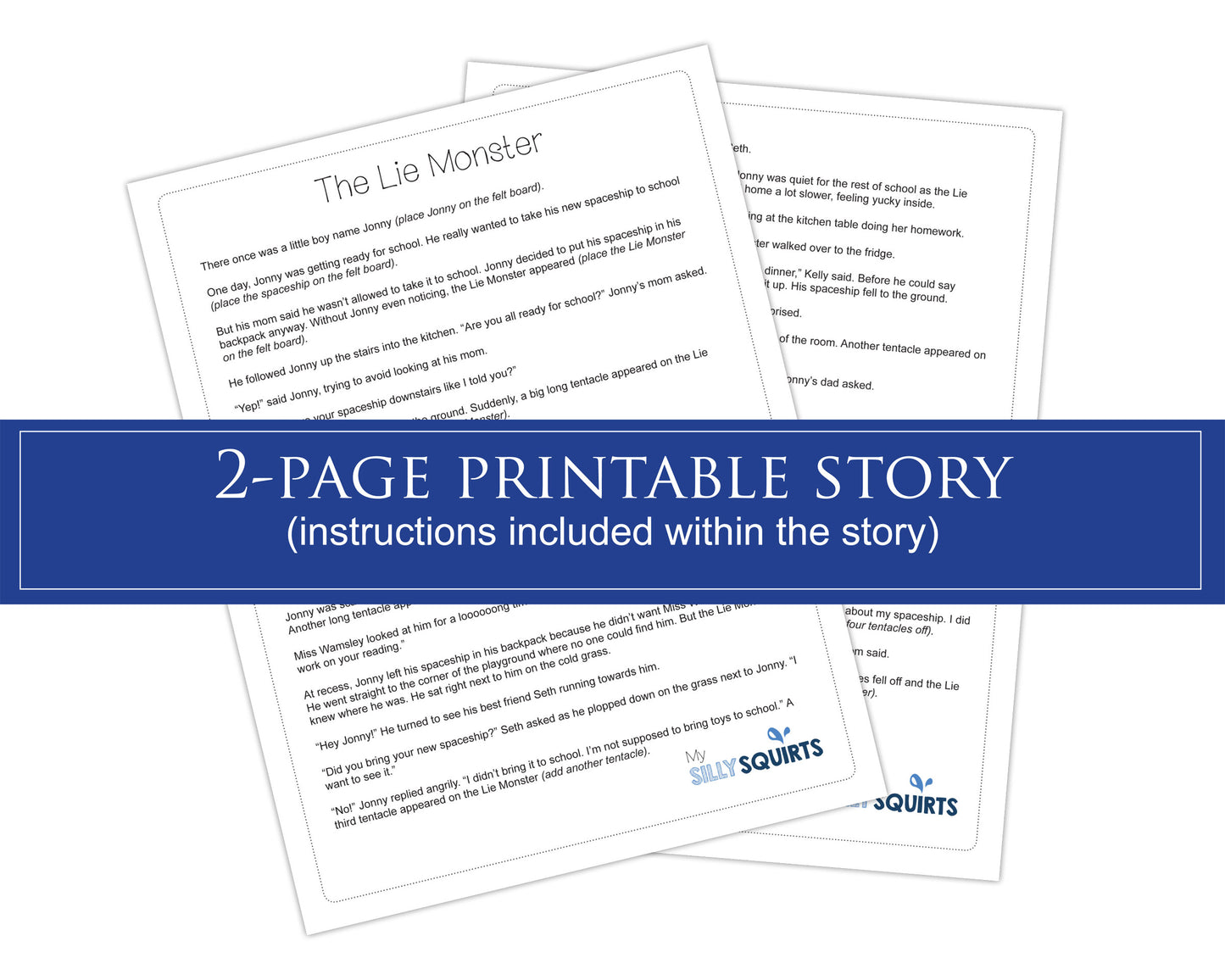 Lie Monster - printable story about honesty