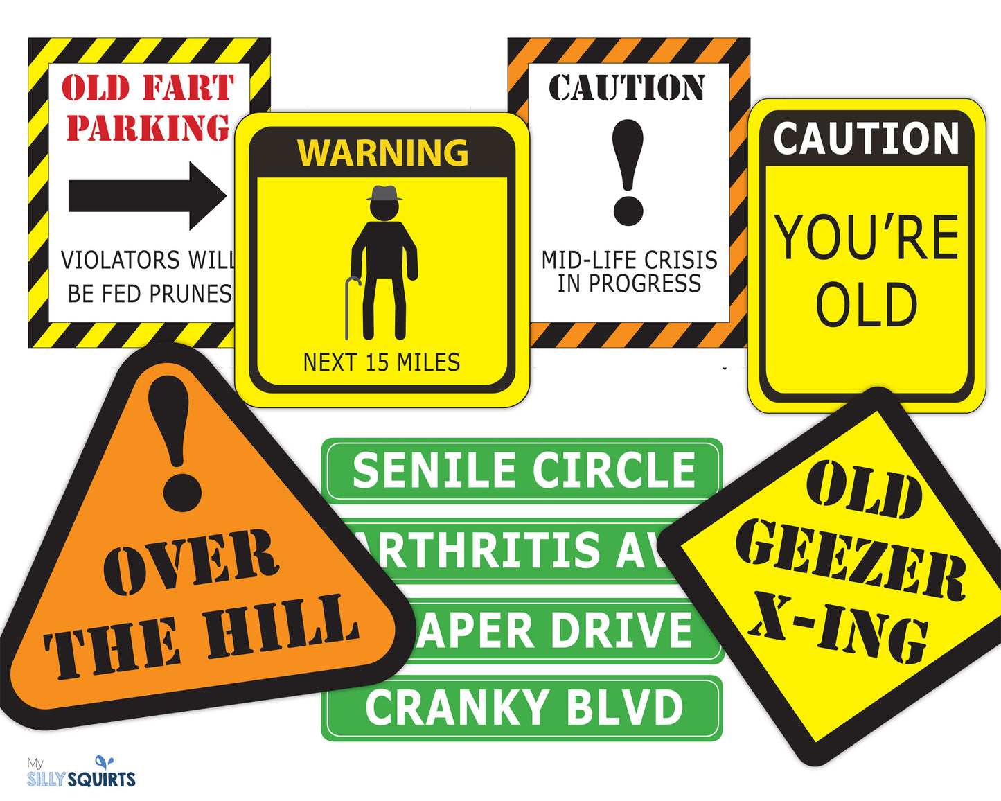 Over the Hill printables