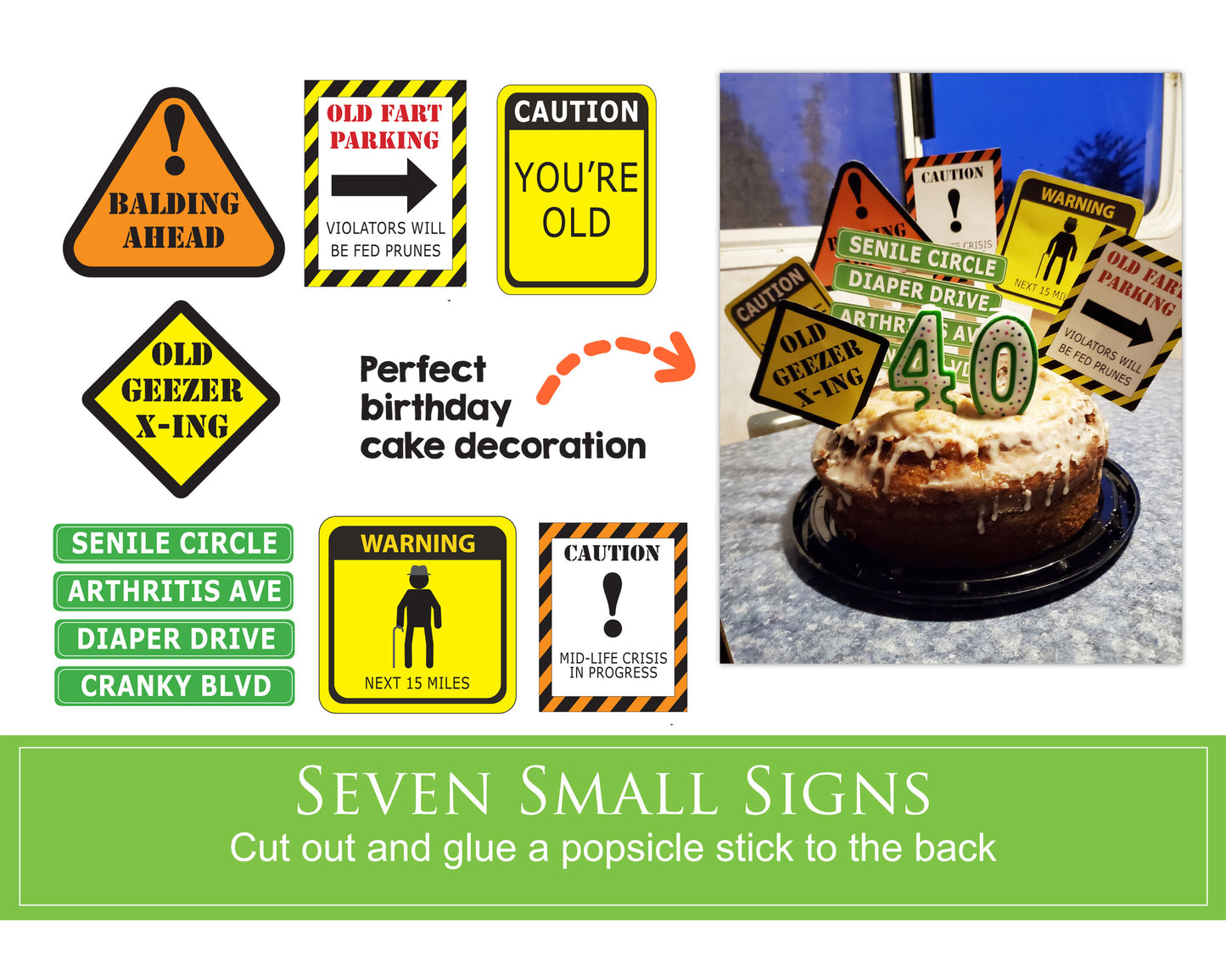 Over the Hill printables