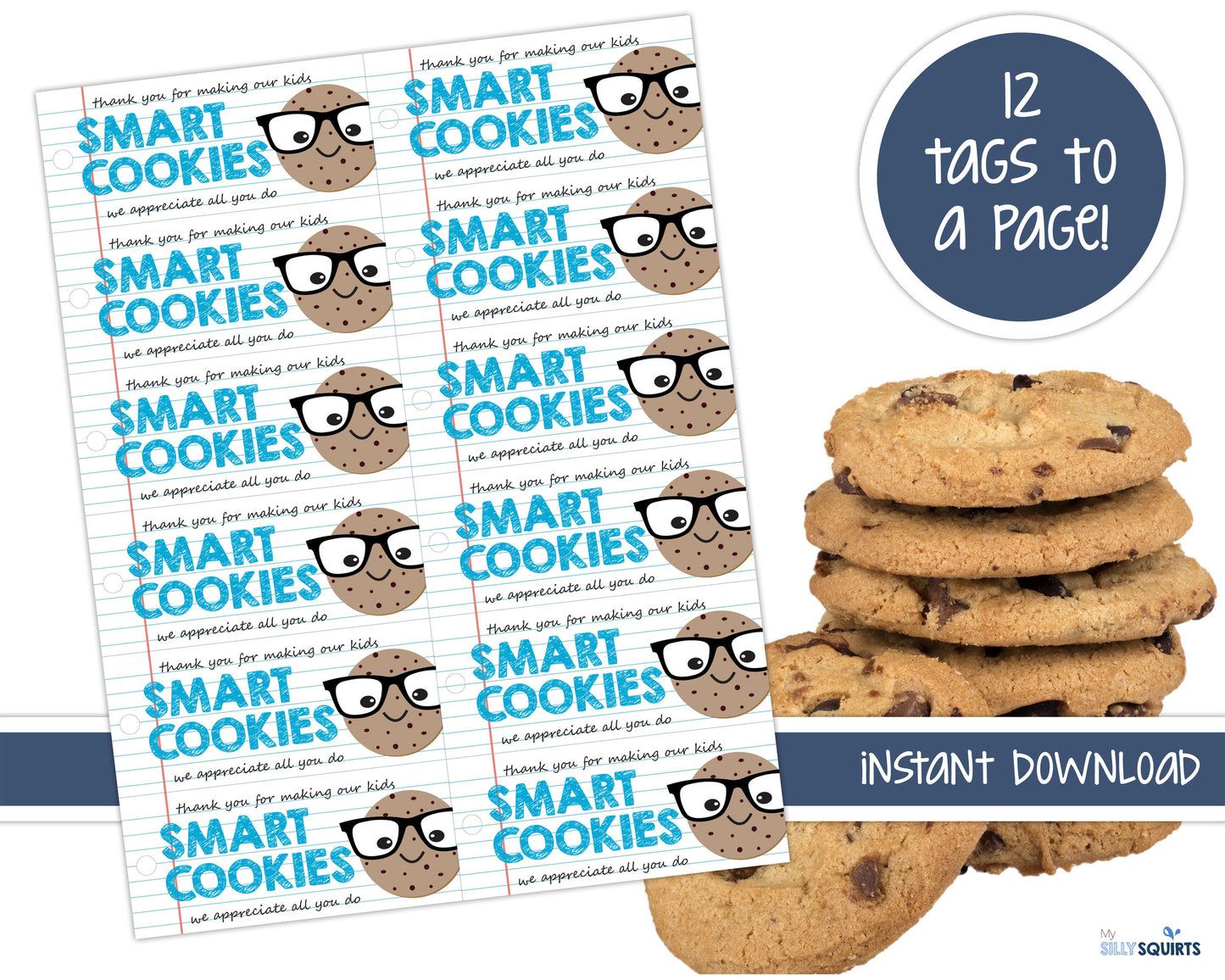 Teacher Appreciation Cookie Gift Tag