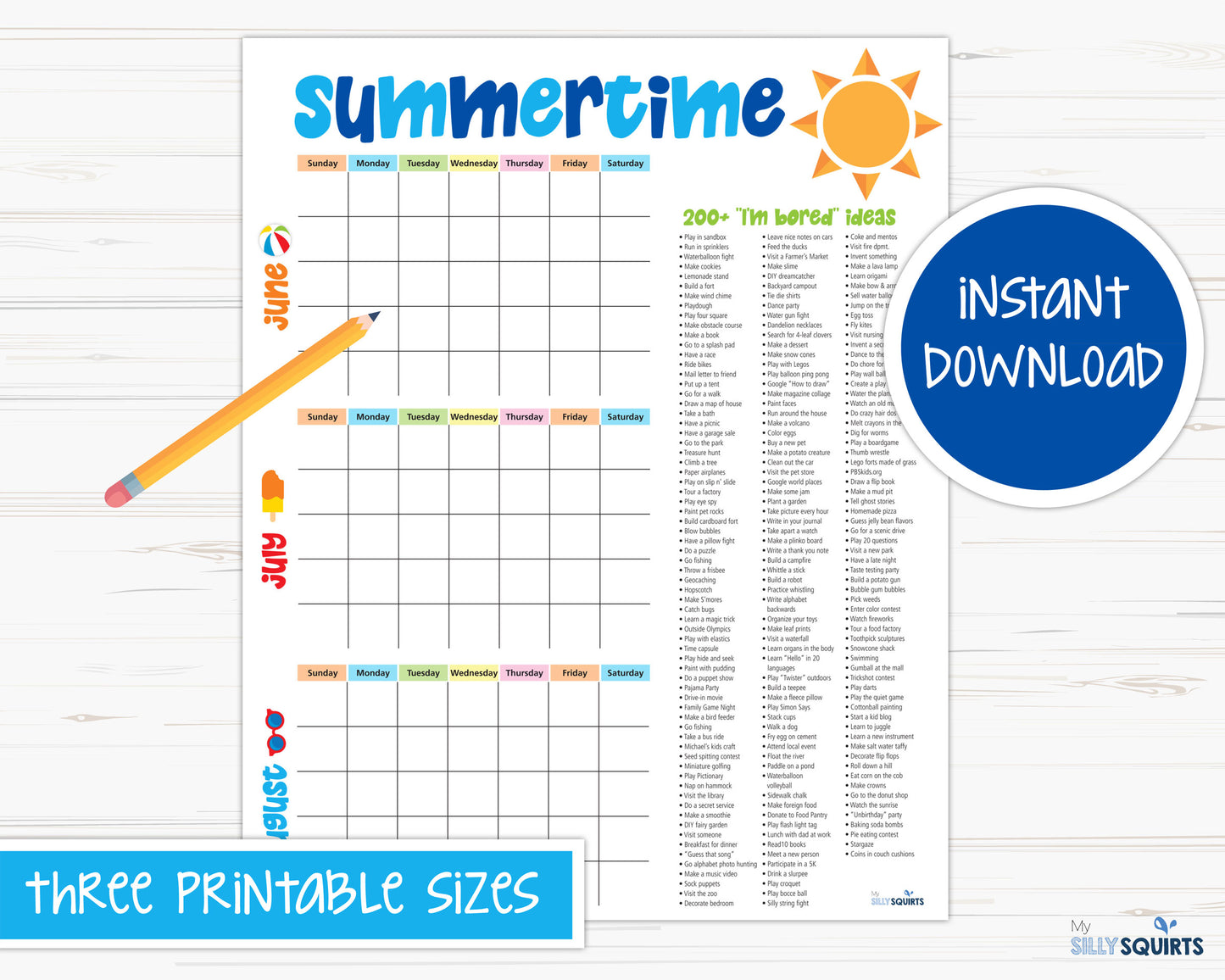 3-month summertime poster
