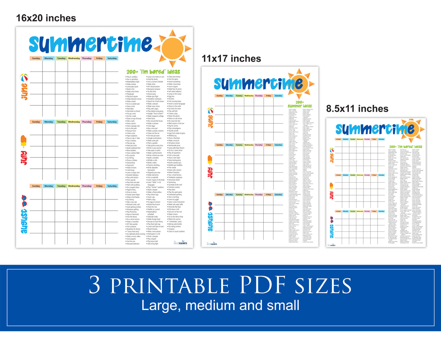 3-month summertime poster