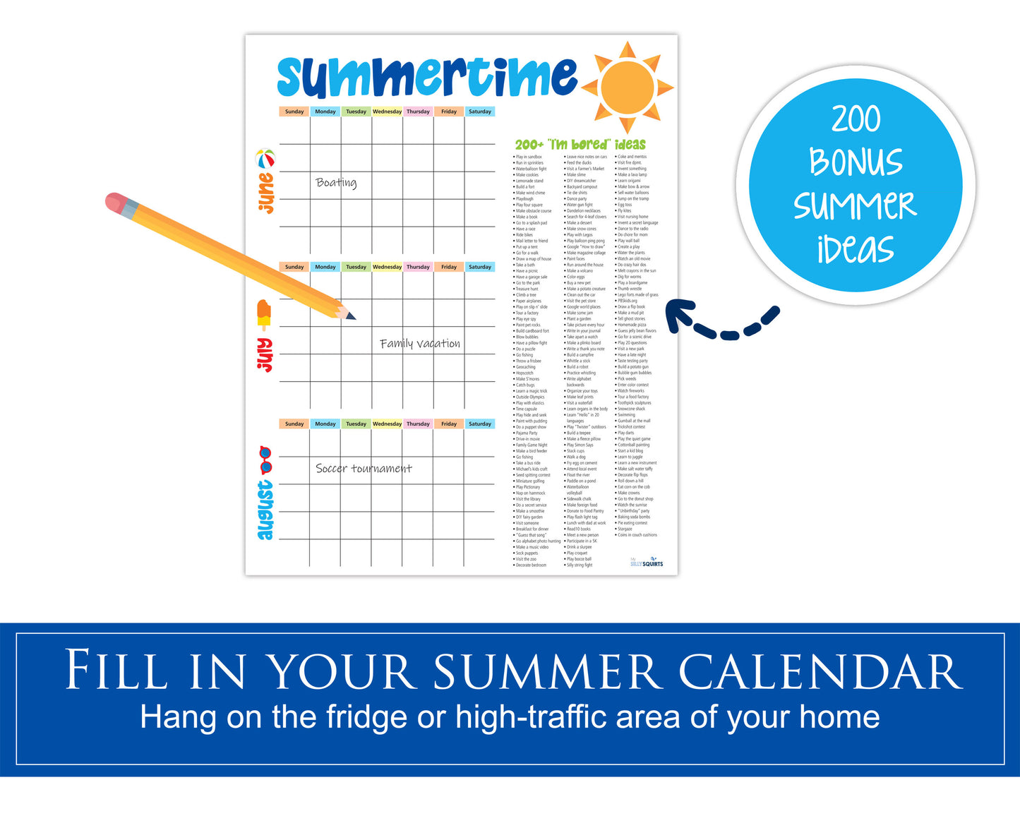 3-month summertime poster