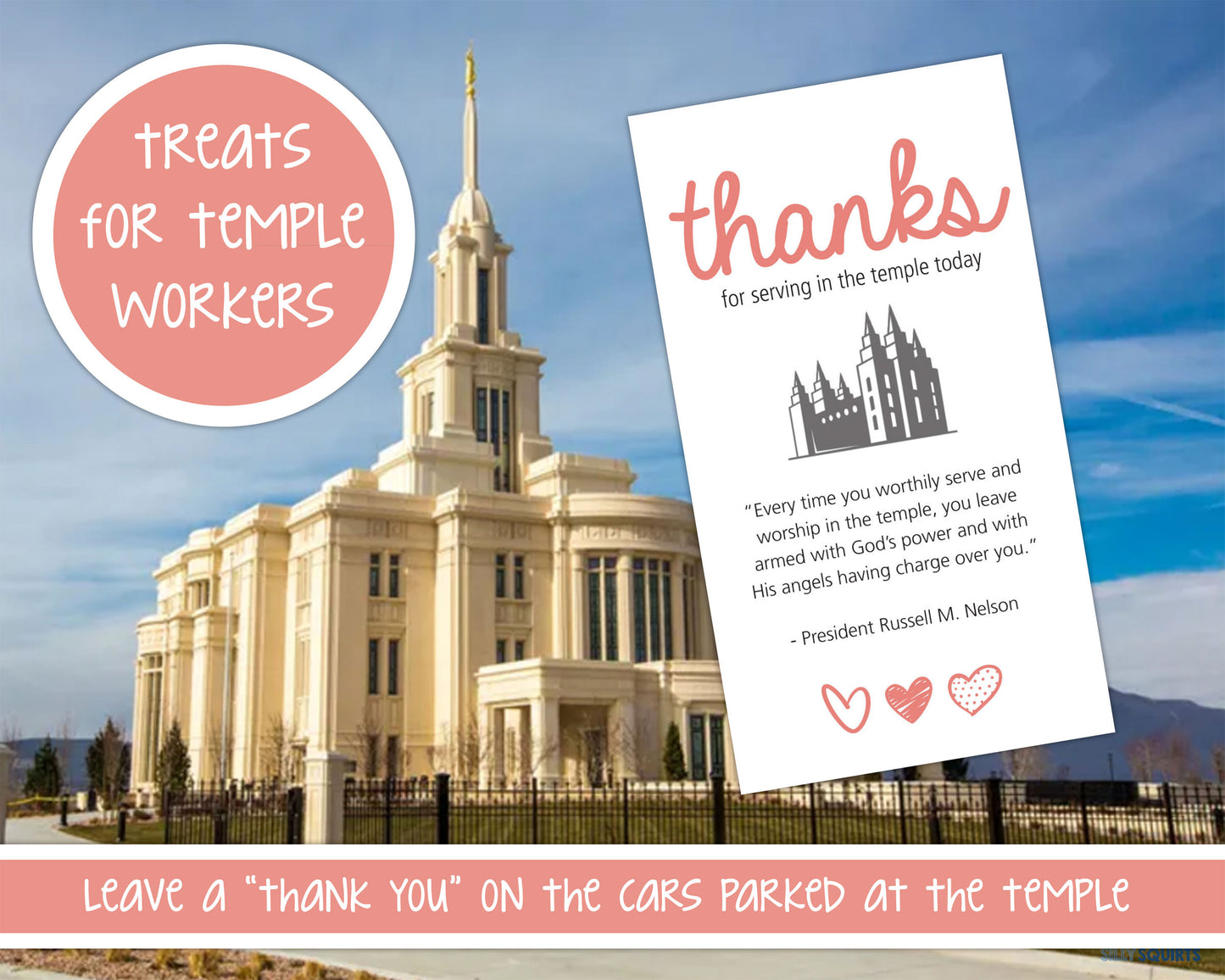LDS Temple worker thank you tags