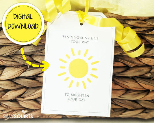 Box of Sunshine printable gift tag
