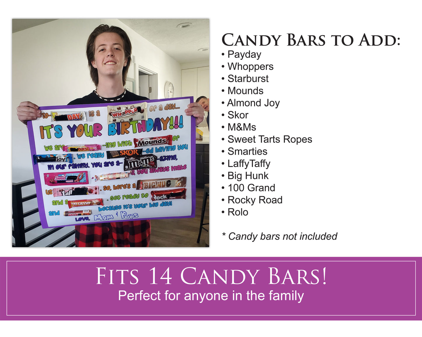 Birthday Candy Bar Poster