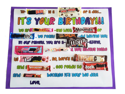 Birthday Candy Bar Poster