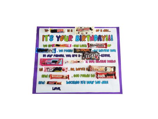 Birthday Candy Bar Poster
