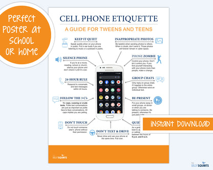 Cell phone etiquette poster