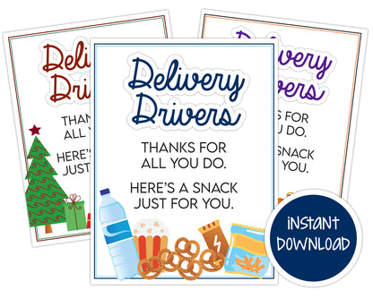 Delivery Driver Thank You Sign