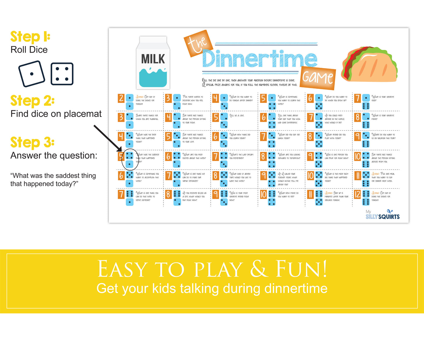 Dinnertime Game Placemats for Kids