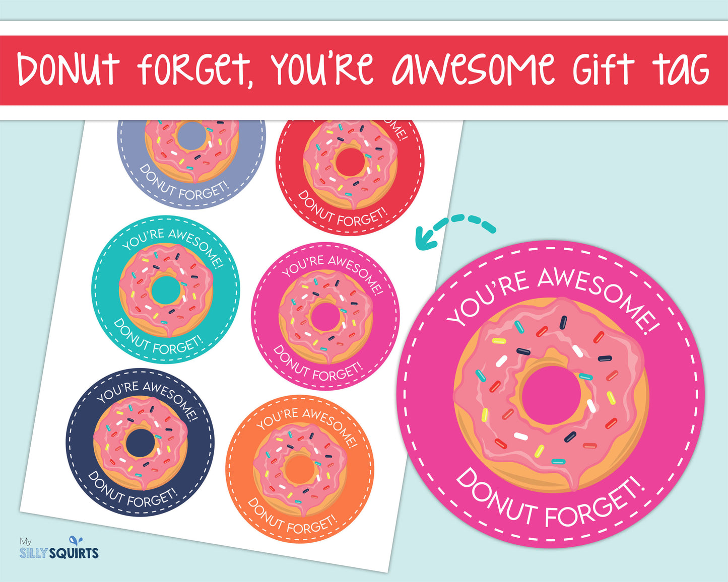 Donut Forget You're Awesome gift tag