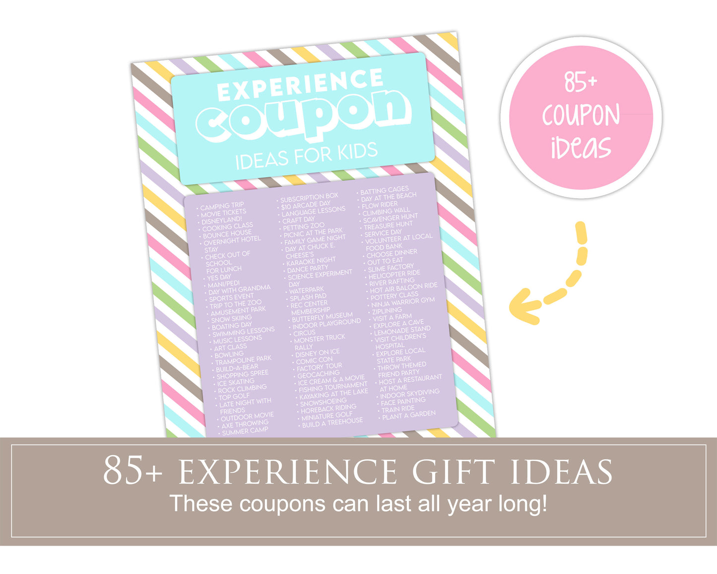 Printable Experience Coupons