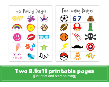 Beginner Face Painting Designs (digital download)