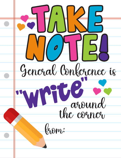 LDS General Conference Reminder Tag