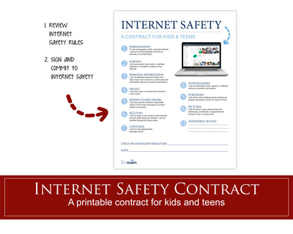 Internet Safety Contract and Poster
