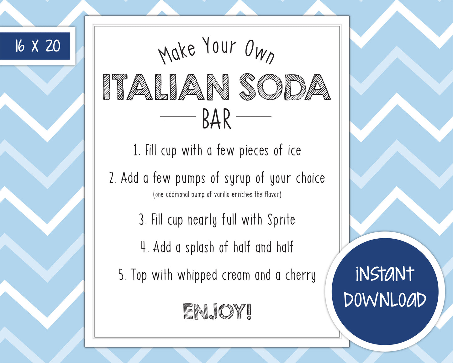 Italian Soda Bar Poster