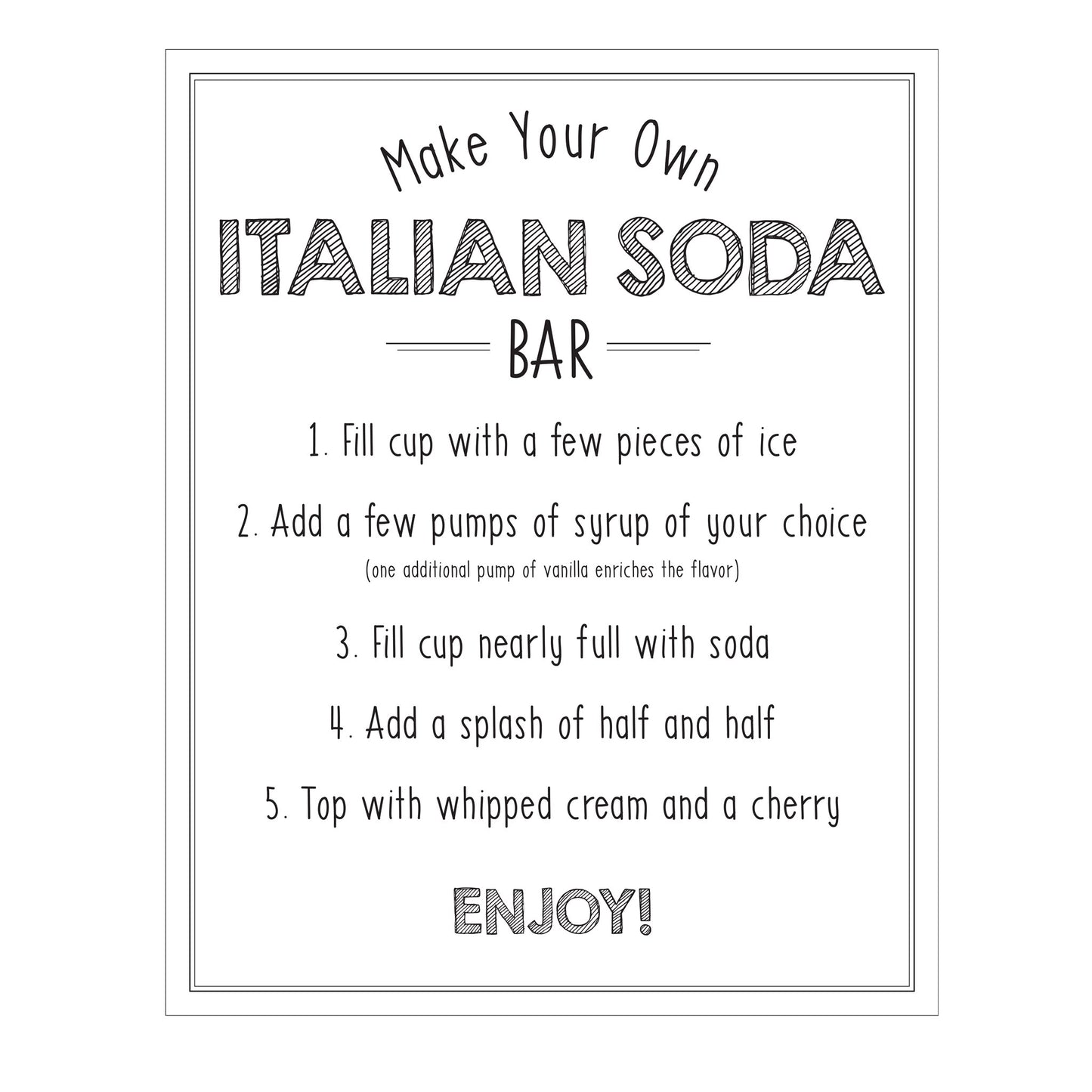 Italian Soda Bar Poster