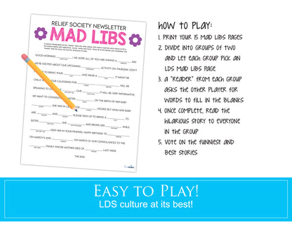 Latter-day Saints Mad Libs