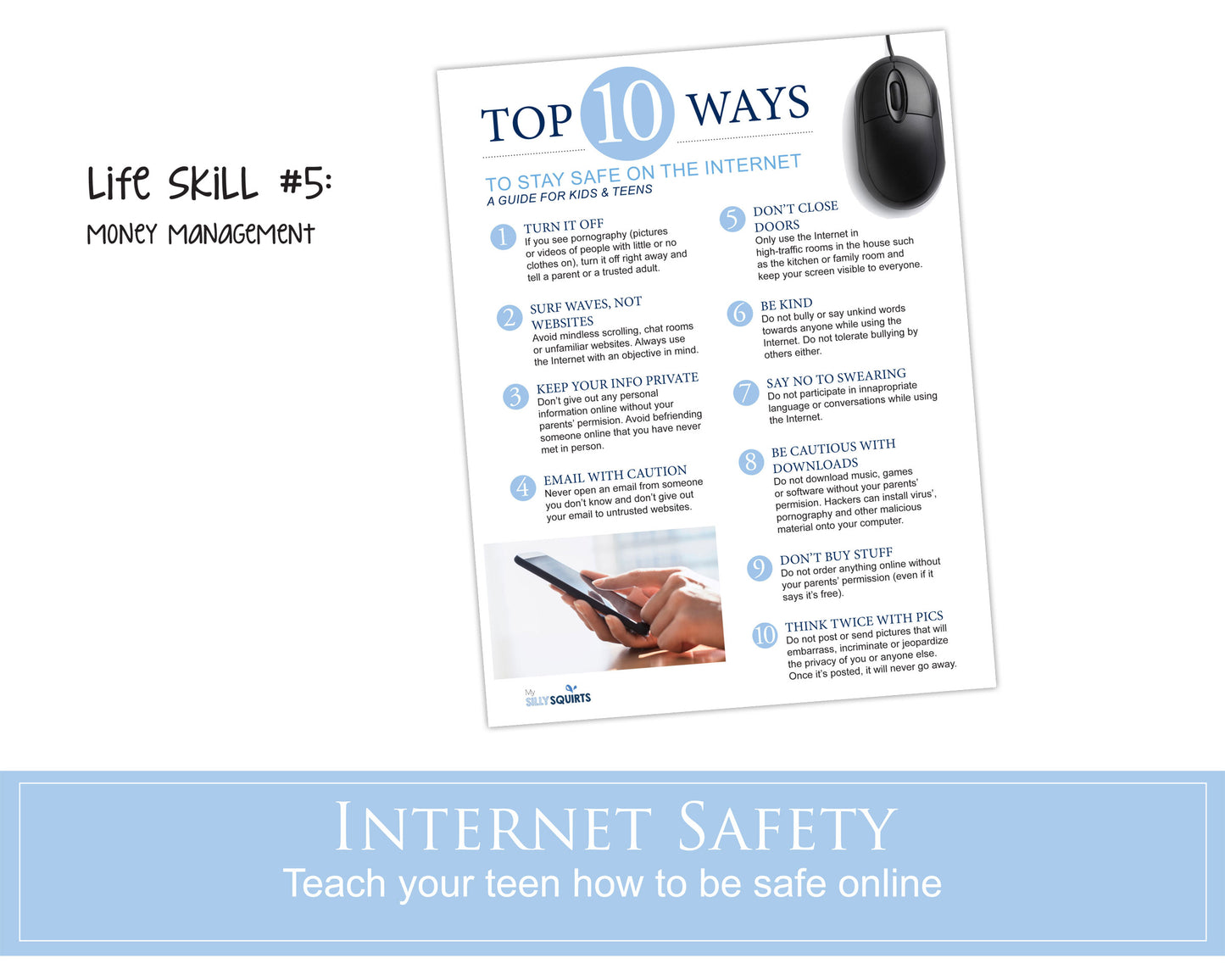 Five teen life skills posters