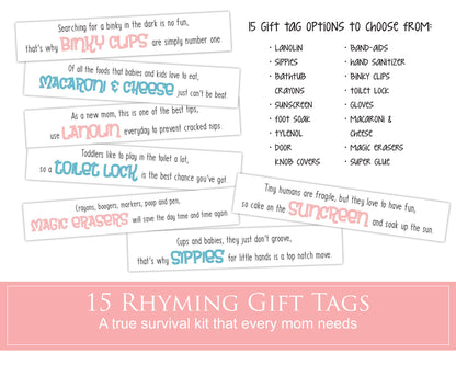 Mommy Survival Kit Gift Tags