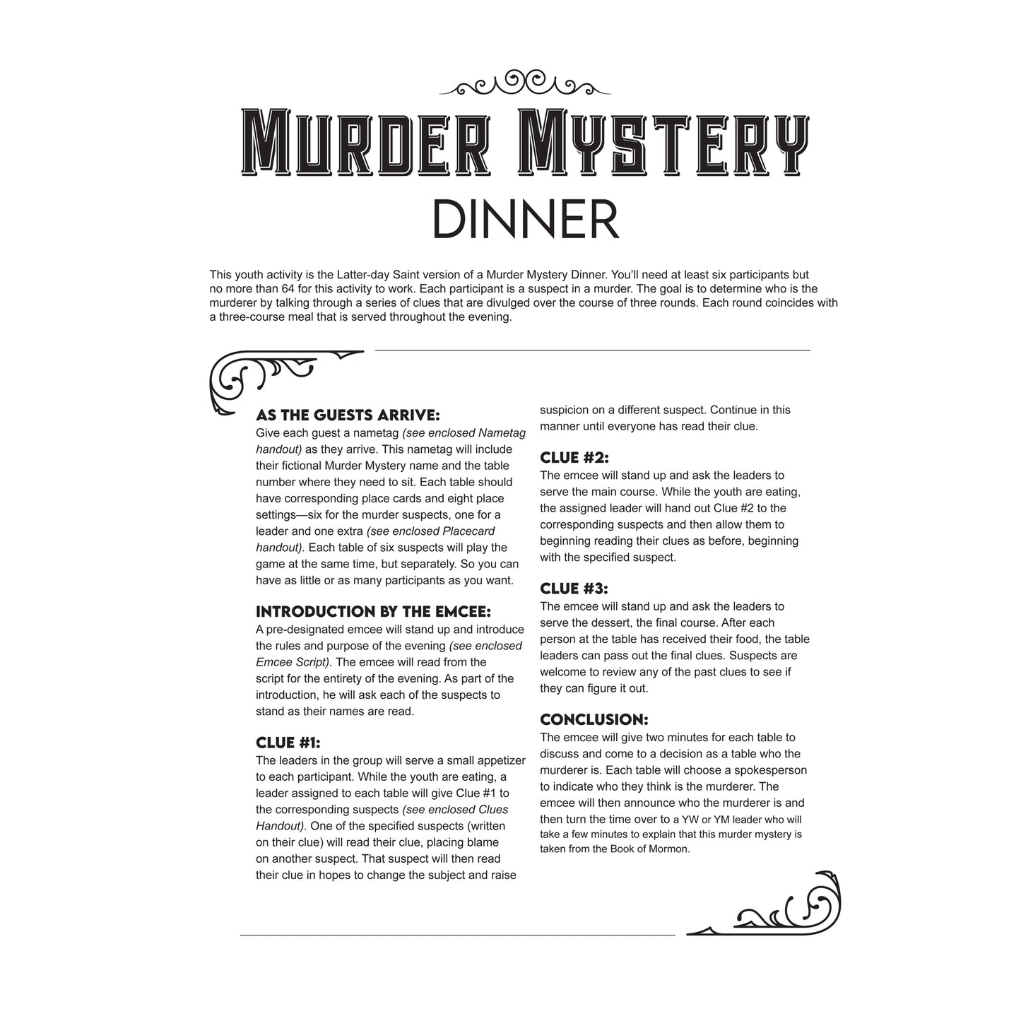 MURDER MYSTERY II Scripts