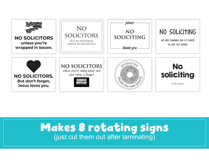 Printable No Soliciting Signs