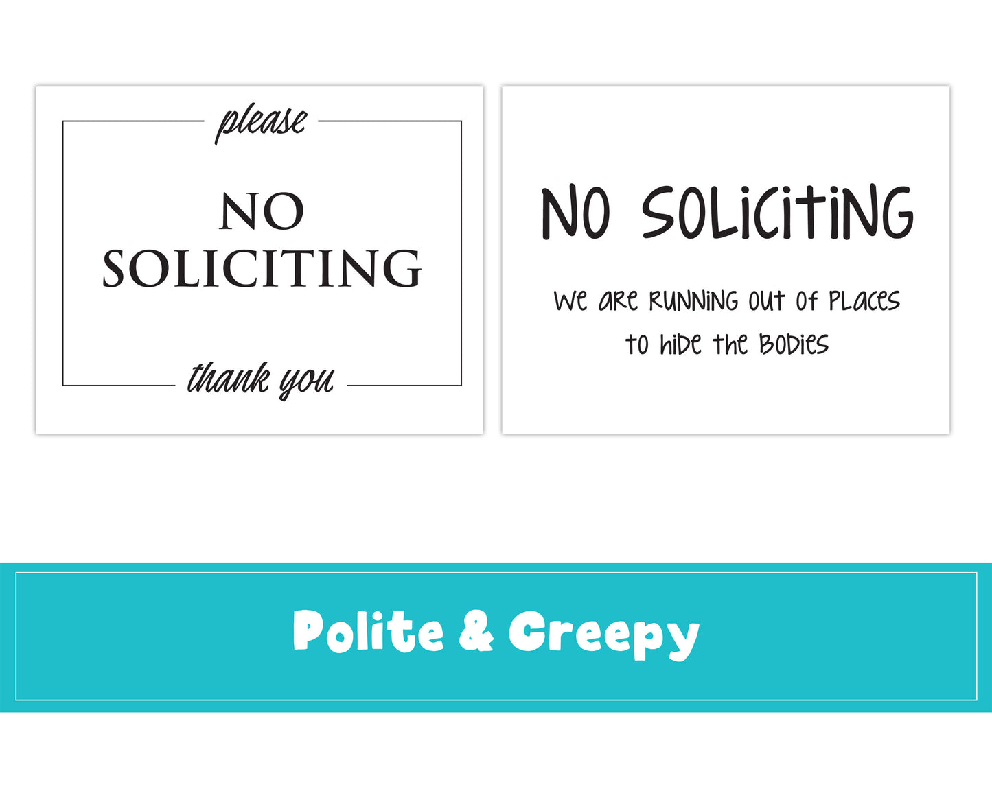 Printable No Soliciting Signs