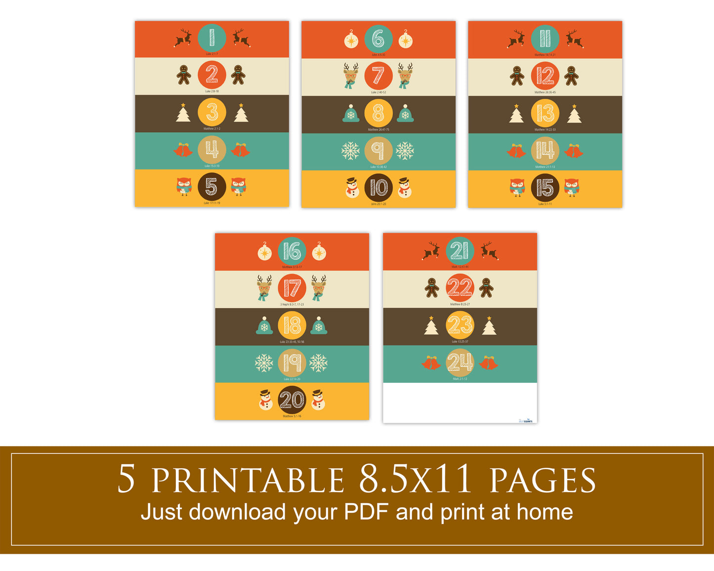 LDS Christmas paper chain countdown with scriptures