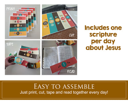 LDS Christmas paper chain countdown with scriptures