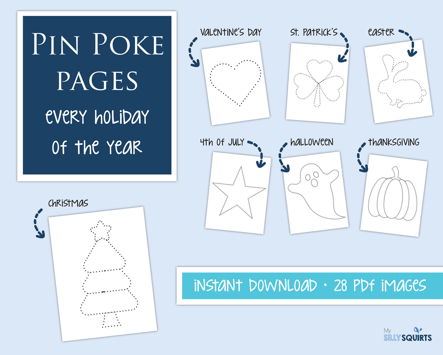 Holiday Pin Poke Activity Pages