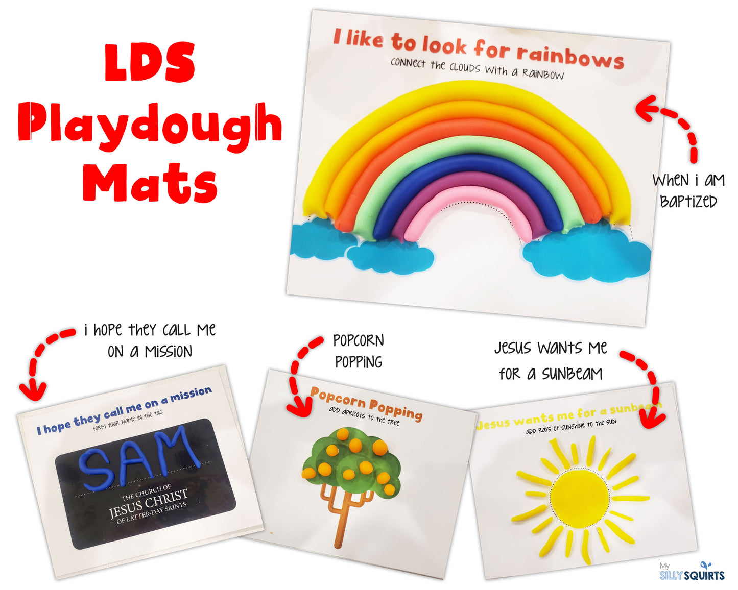 LDS Primary Song Playdough Mats