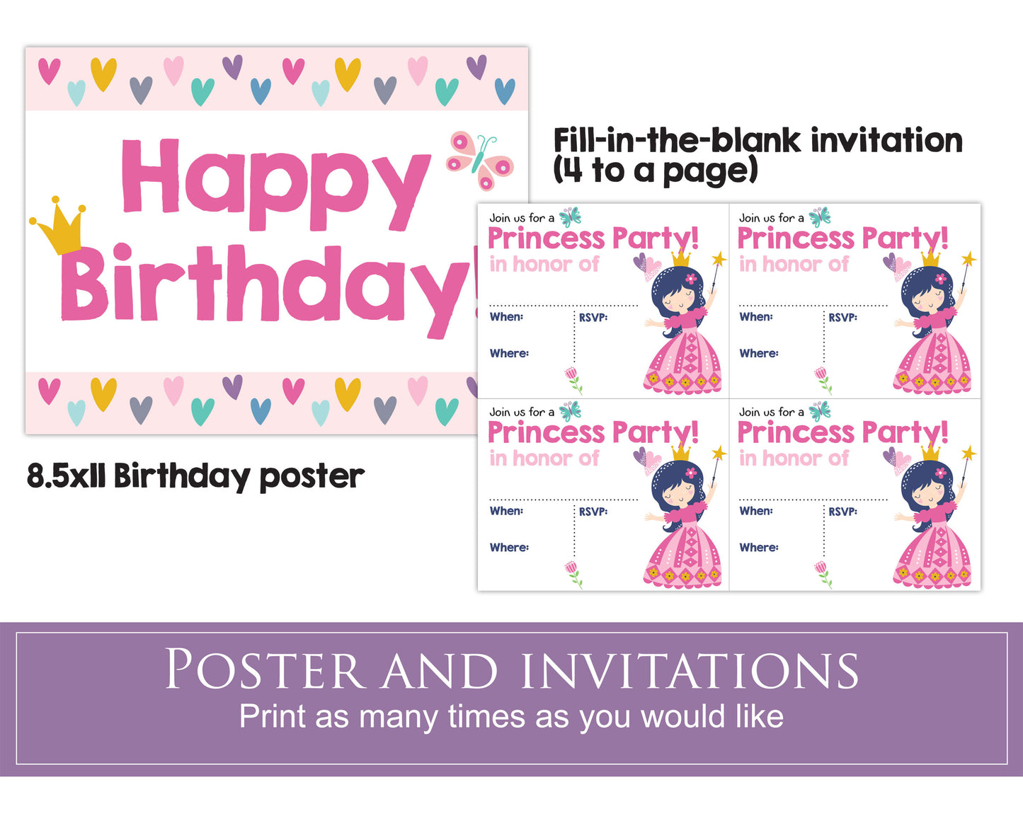 Princess Birthday Party Bundle