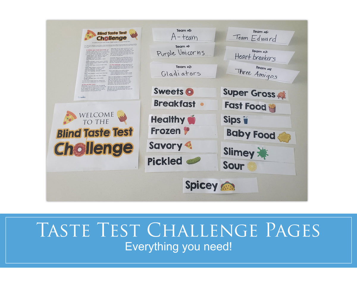 Blindfolded Taste Test Challenge Game: LDS Youth Activity – mysillysquirts