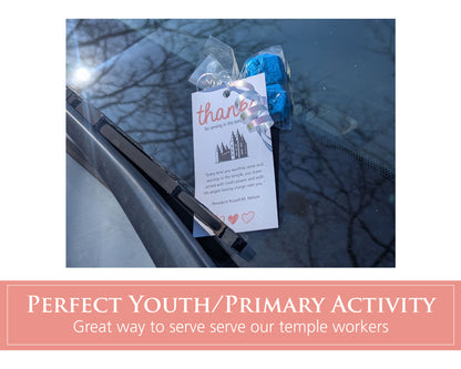 LDS Temple worker thank you tags