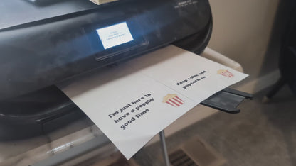 Popcorn bar poster and signs