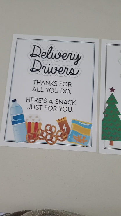 Delivery Driver Thank You Sign